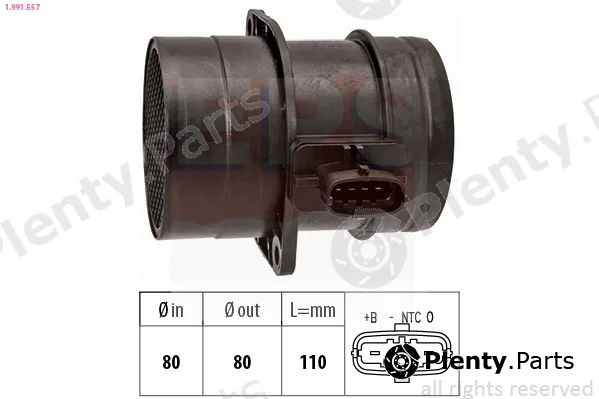 EPS 1.991.557 — Mass Air Flow Sensor Made in Italy - OE Equivalent