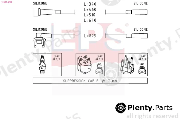 EPS 1.501.499 — Ignition Cable Kit Made in Italy - OE Equivalent