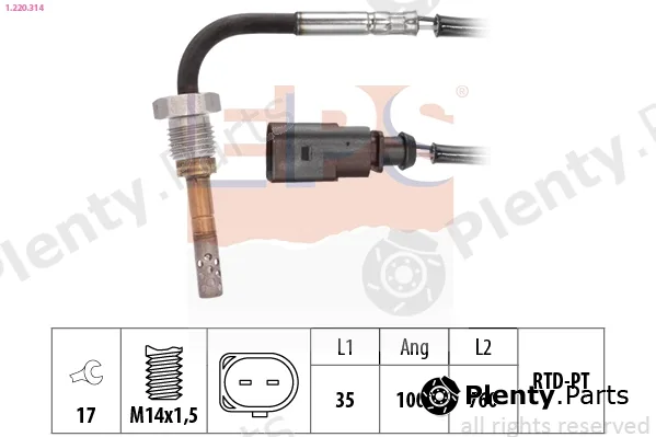 EPS 1.220.314 — Sensor, exhaust gas temperature Made in Italy - OE Equivalent