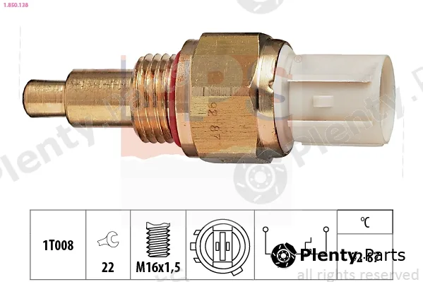 EPS 1.850.138 — Temperature Switch, radiator fan Made in Italy - OE Equivalent