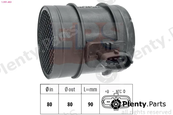 EPS 1.991.483 — Mass Air Flow Sensor Made in Italy - OE Equivalent
