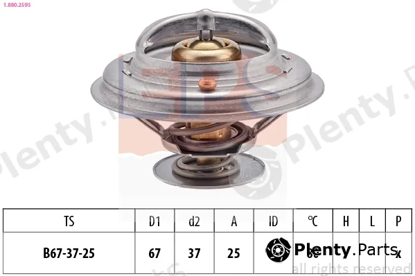 EPS 1.880.259S — Thermostat, coolant Made in Italy - OE Equivalent