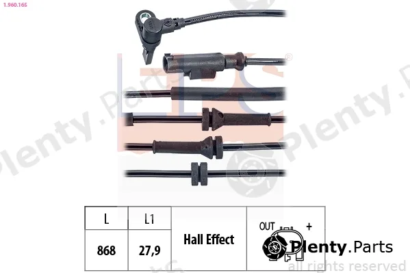 EPS 1.960.165 — Sensor, wheel speed Made in Italy - OE Equivalent