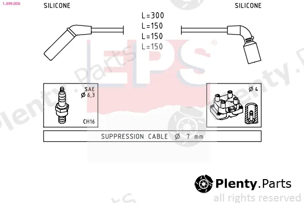 EPS 1.499.006 — Ignition Cable Kit Made in Italy - OE Equivalent