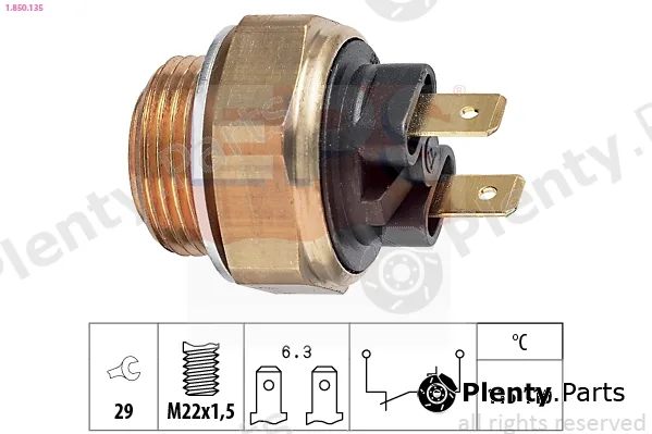 EPS 1.850.135 — Temperature Switch, radiator fan Made in Italy - OE Equivalent
