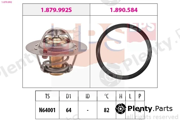 EPS 1.879.992 — Thermostat, coolant Made in Italy - OE Equivalent