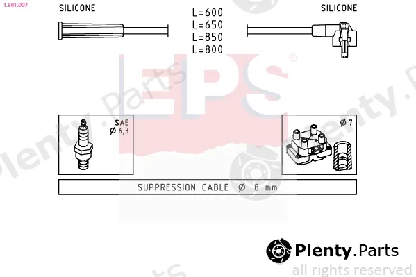 EPS 1.501.007 — Ignition Cable Kit Made in Italy - OE Equivalent