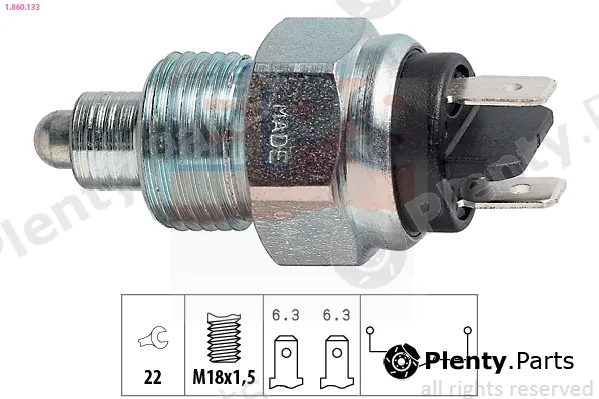EPS 1.860.133 — Switch, reverse light Made in Italy - OE Equivalent