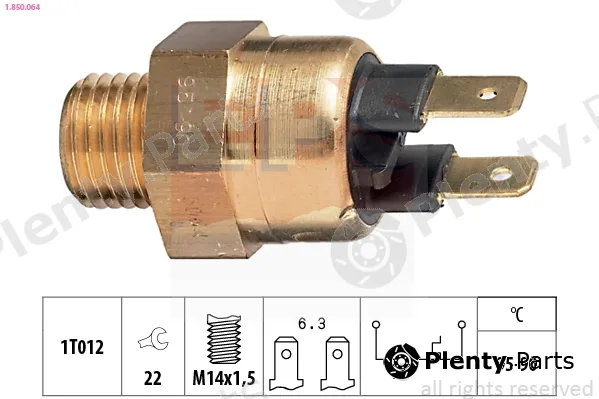 EPS 1.850.064 — Temperature Switch, radiator fan Made in Italy - OE Equivalent