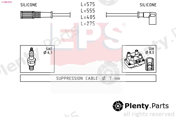 EPS 1.500.616 — Ignition Cable Kit Made in Italy - OE Equivalent