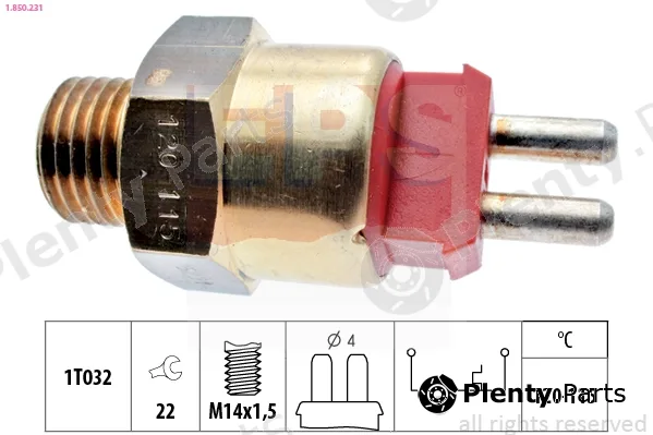 EPS 1.850.231 — Temperature Switch, radiator fan Made in Italy - OE Equivalent