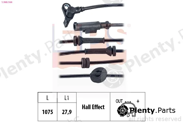 EPS 1.960.164 — Sensor, wheel speed Made in Italy - OE Equivalent