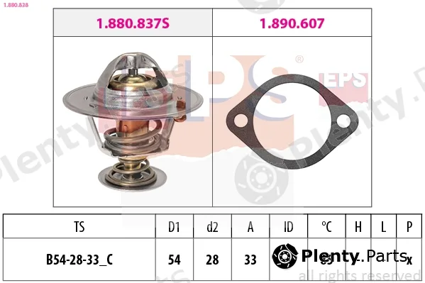 EPS 1.880.838 — Thermostat, coolant Made in Italy - OE Equivalent
