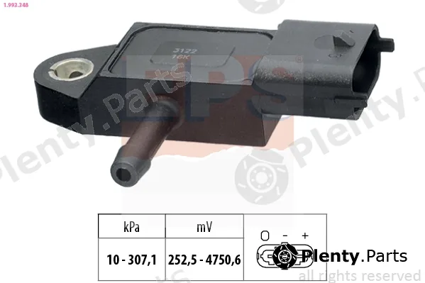 EPS 1.993.348 — Sensor, exhaust pressure Made in Italy - OE Equivalent