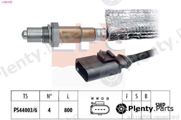 EPS 1.998.499 — Lambda Sensor Made in Italy - OE Equivalent