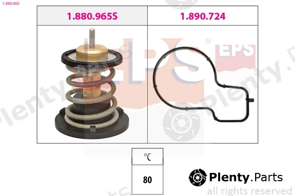 EPS 1.880.965 — Thermostat, coolant Made in Italy - OE Equivalent