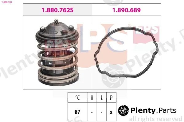 EPS 1.880.762 — Thermostat, coolant Made in Italy - OE Equivalent