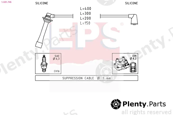 EPS 1.501.745 — Ignition Cable Kit Made in Italy - OE Equivalent