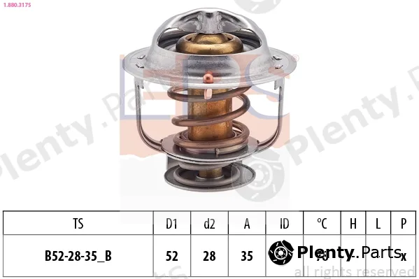 EPS 1.880.317S — Thermostat, coolant Made in Italy - OE Equivalent