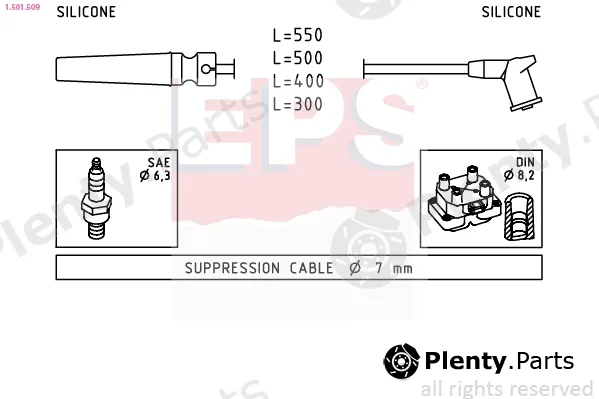 EPS 1.501.509 — Ignition Cable Kit Made in Italy - OE Equivalent