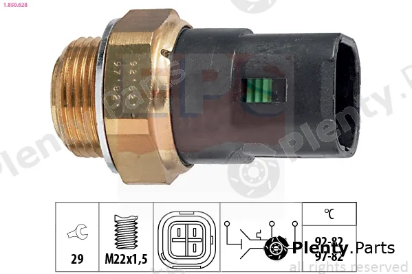 EPS 1.850.628 — Temperature Switch, radiator fan Made in Italy - OE Equivalent