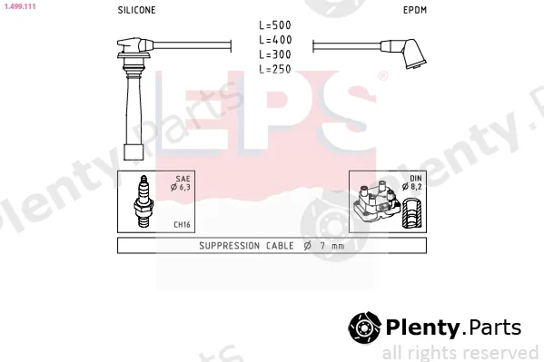 EPS 1.499.111 — Ignition Cable Kit Made in Italy - OE Equivalent