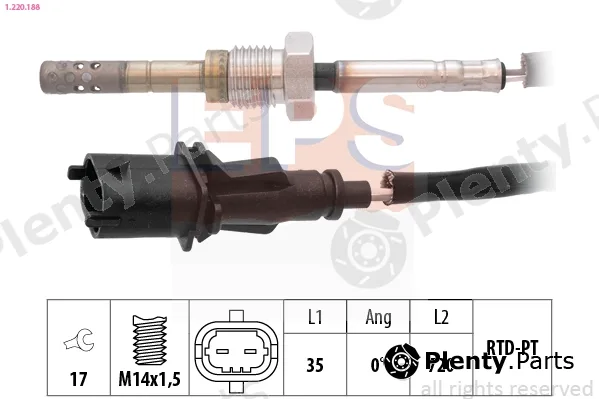 EPS 1.220.188 — Sensor, exhaust gas temperature Made in Italy - OE Equivalent