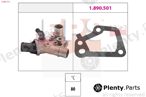 EPS 1.880.153 — Thermostat, coolant Made in Italy - OE Equivalent