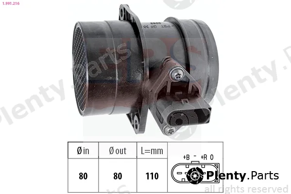 EPS 1.991.216 — Mass Air Flow Sensor Made in Italy - OE Equivalent