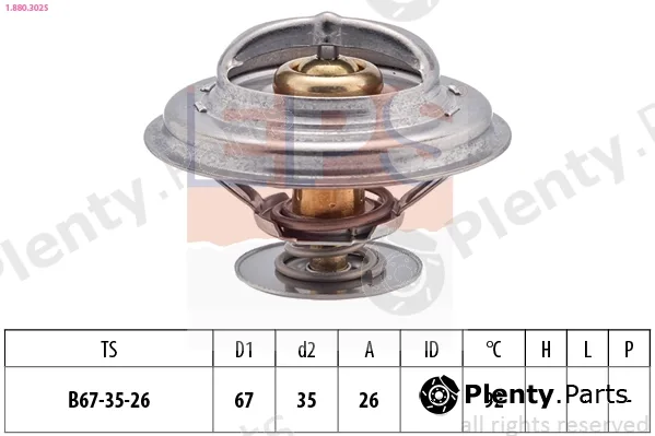 EPS 1.880.302S — Thermostat, coolant Made in Italy - OE Equivalent