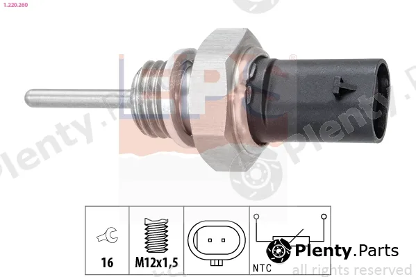 EPS 1.220.260 — Sensor, exhaust gas temperature Made in Italy - OE Equivalent