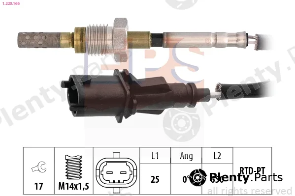 EPS 1.220.166 — Sensor, exhaust gas temperature Made in Italy - OE Equivalent