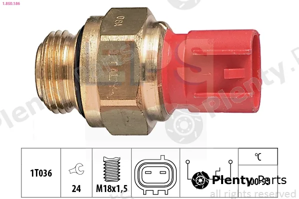 EPS 1.850.186 — Temperature Switch, radiator fan Made in Italy - OE Equivalent