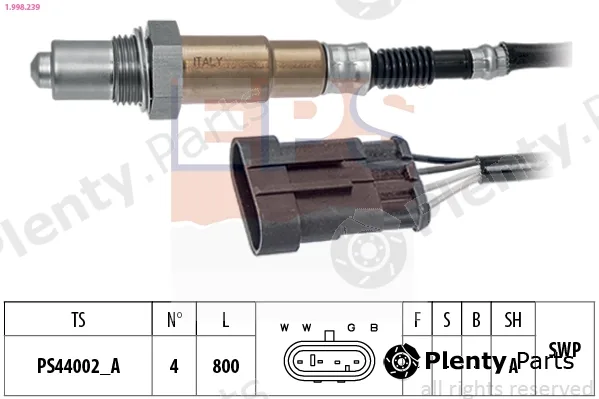 EPS 1.998.239 — Lambda Sensor Made in Italy - OE Equivalent