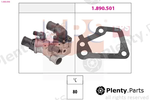 EPS 1.880.098 — Thermostat, coolant Made in Italy - OE Equivalent
