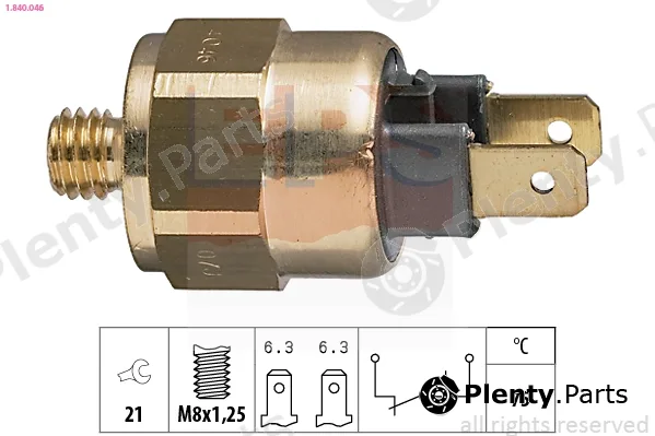 EPS 1.840.046 — Temperature Switch, coolant warning lamp Made in Italy - OE Equivalent
