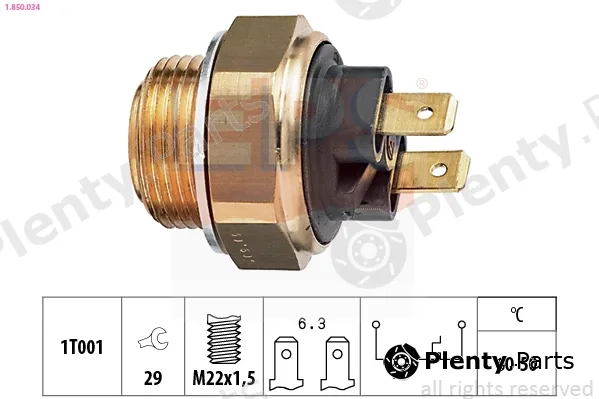 EPS 1.850.034 — Temperature Switch, radiator fan Made in Italy - OE Equivalent