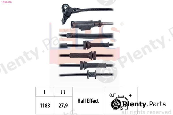 EPS 1.960.166 — Sensor, wheel speed Made in Italy - OE Equivalent