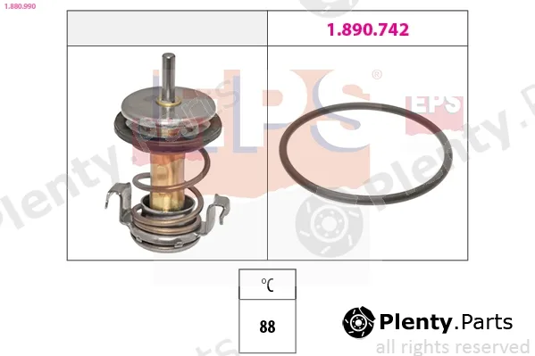 EPS 1.880.990 — Thermostat, coolant Made in Italy - OE Equivalent