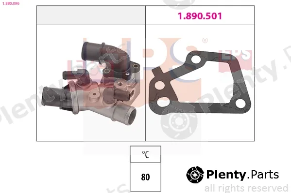 EPS 1.880.096 — Thermostat, coolant Made in Italy - OE Equivalent