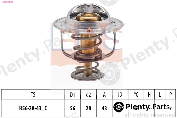 EPS 1.880.687S — Thermostat, coolant Made in Italy - OE Equivalent