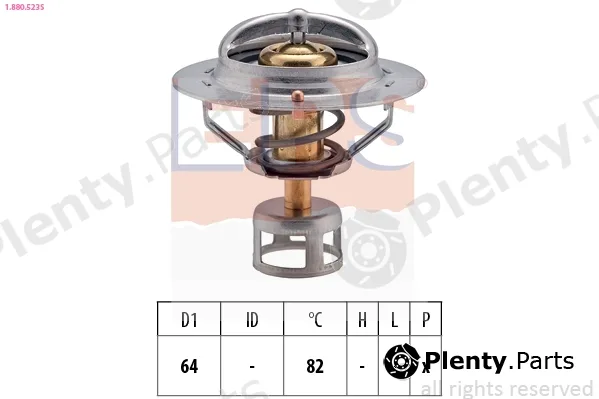 EPS 1.880.523S — Thermostat, coolant Made in Italy - OE Equivalent
