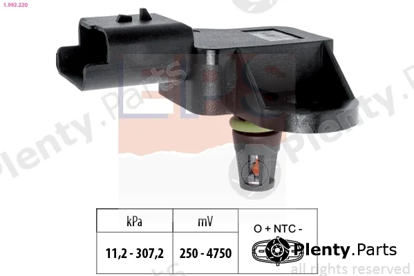 EPS 1.993.220 — Sensor, boost pressure Made in Italy - OE Equivalent
