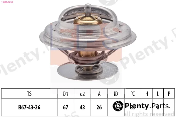 EPS 1.880.625S — Thermostat, coolant Made in Italy - OE Equivalent