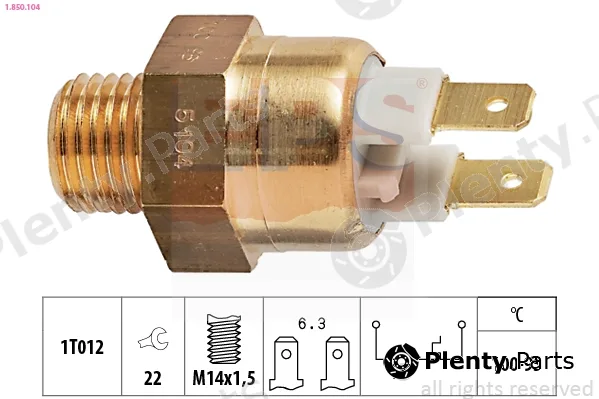 EPS 1.850.104 — Temperature Switch, radiator fan Made in Italy - OE Equivalent