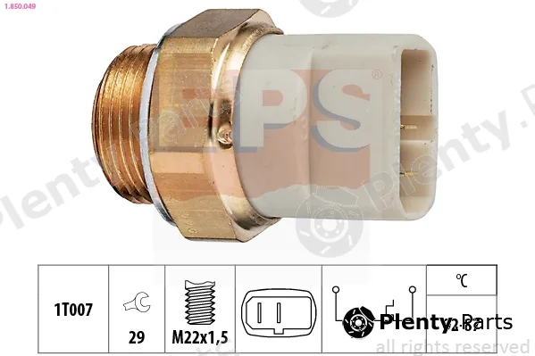 EPS 1.850.049 — Temperature Switch, radiator fan Made in Italy - OE Equivalent
