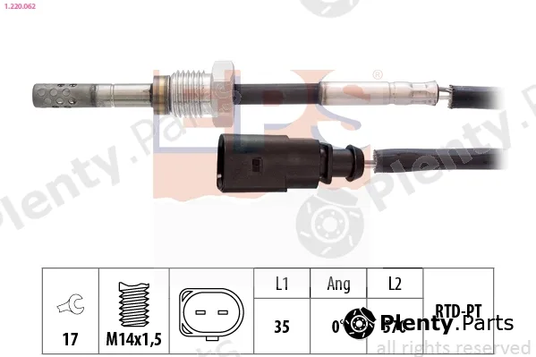 EPS 1.220.062 — Sensor, exhaust gas temperature Made in Italy - OE Equivalent