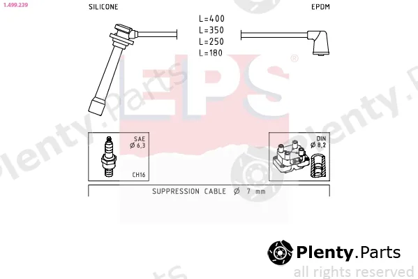 EPS 1.499.239 — Ignition Cable Kit Made in Italy - OE Equivalent