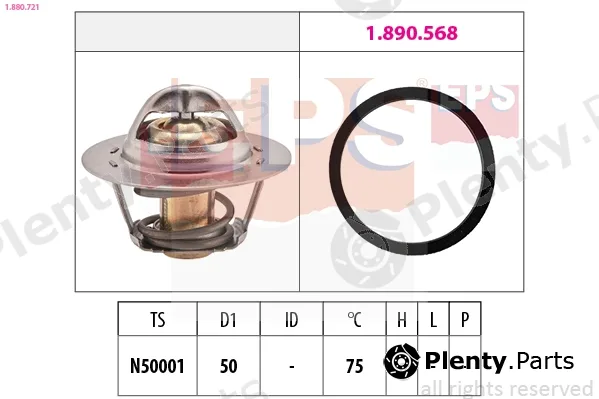 EPS 1.880.721 — Thermostat, coolant Made in Italy - OE Equivalent