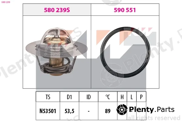 KW 580239 — Thermostat, coolant Made in Italy - OE Equivalent
